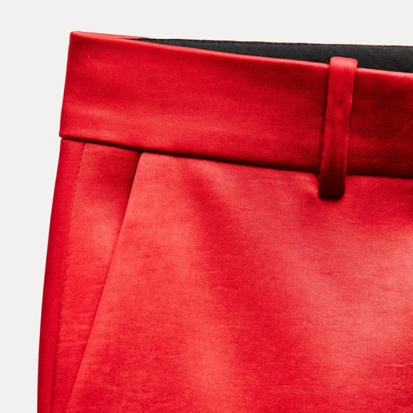 ZARA HEAVYWEIGHT SATIN STRAIGHT PANTS COLLECTION COLLECTION blogger favorite - Picture 3 of 8